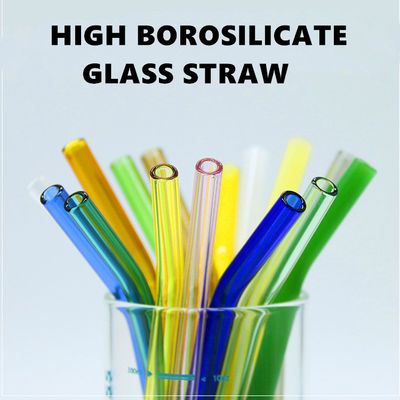 গুণ  Heat Resistant Drinking Borosilicate Glass Straw Eco Friendly কারখানা