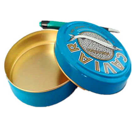 125g 250g ক্যাভিয়ার প্যাকেজিং টিনের বাক্স কাস্টম রঙ আইএসও 9001 অনুমোদিত