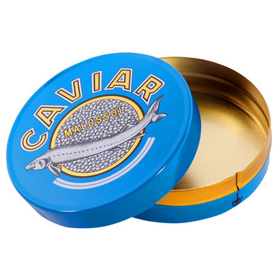 125g 250g ক্যাভিয়ার প্যাকেজিং টিনের বাক্স কাস্টম রঙ আইএসও 9001 অনুমোদিত