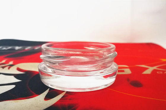 পাইকারি উচ্চ স্বচ্ছ 0.5oz 15-20 গ্রাম গ্লাস ক্যাভিয়ার জার বিভিন্ন রঙের ধাতু ঢাকনা সঙ্গে