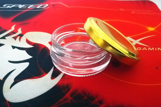 পাইকারি উচ্চ স্বচ্ছ 0.5oz 15-20 গ্রাম গ্লাস ক্যাভিয়ার জার বিভিন্ন রঙের ধাতু ঢাকনা সঙ্গে