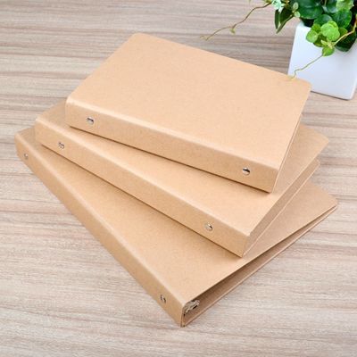 UV লেপ A6 A5 রিং বাঁধা সঙ্গে Kraft কাগজ ফাইল ফোল্ডার