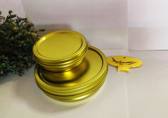 125g গোলাকার ভ্যাকুয়াম খালি ক্যাভিয়ার টিনের ক্যান 0.28 মিমি টিনপ্লেট উপাদান সহ